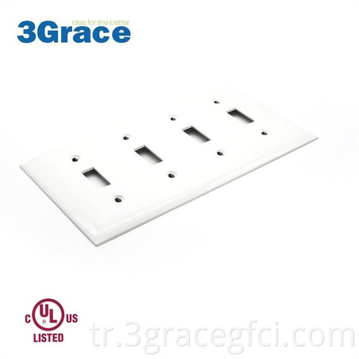 4 Gang White Switch Cover4